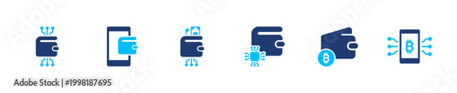 Digital payment icon set. transaction, finance, transfer, wallet, banking. solid style icon collection.