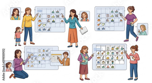 Innovative partnership between humans and intelligent robots for reforestation and sustainable agriculture, fostering a greener planet together