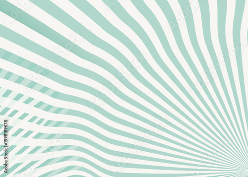 Wavy lines pattern in mint turquoise and white