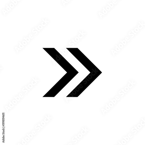 Free Download Black Double Right Arrow Icon PNG Isolated - GFXLoad