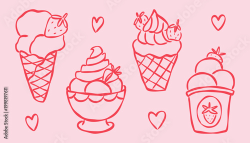 Hand Drawn Vector Icons Set. Monochrome Design Elements Isolated. Perfect For Print, Stickers, Cards, Packaging, Stationery or Textile.