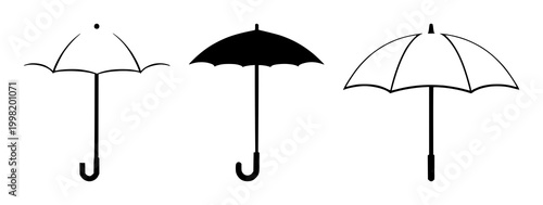 Insurance umbrella set with solid black icon, white background featuring protection, insurance, safety with logo and branding