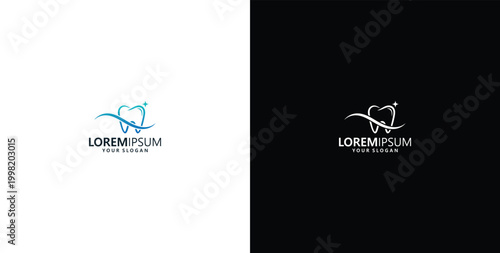 vector logo design wave logo and dental care logo