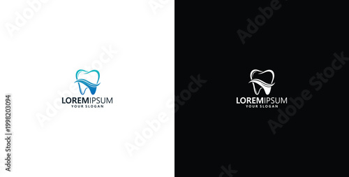 vector logo design wave logo and dental care logo