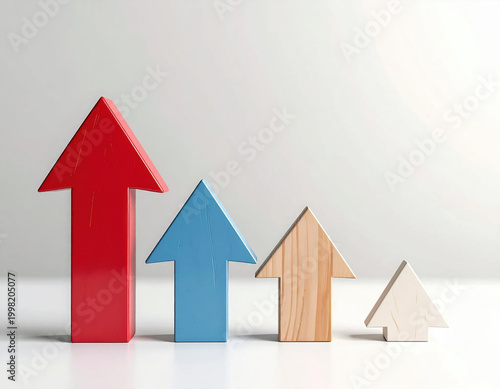 Upward arrow, growth, progress, increase