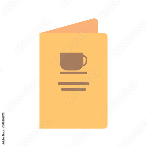 Restaurant and cafe menu list in flat style, clean layout for food ordering and dining concept.