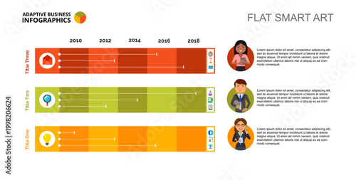 Three Horizontal Bar Charts Slide Template
