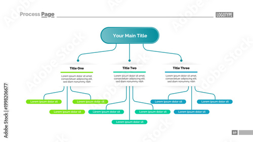 Tree Chart with Three Elements Template