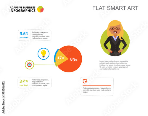Two Sectors Pie Chart Slide Template