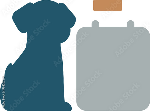 Obraz na płótnie Dog Appointment Booking Calendar Pet Service App Flat Vector