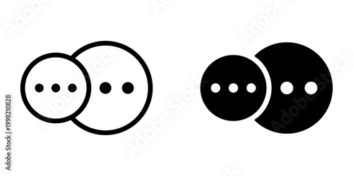 Another menu icon is a graphic vector icon