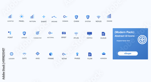 Mobile app icon set showcasing diverse digital service symbols for creative project mockups.