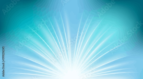 Abstract blue teal topographic radial light rays burst from the bottom on a layered gradient background, illustrating modern web presentations and Symbolizing spiritual growth concepts