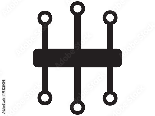 Schematic illustration of network connections and nodes