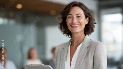 Free Download Heavyset woman in blazer presenting quarterly report in glass boardroom, colleagues seated around table with mixed expressions, subtle tension in room, professional competence, weight bias at work,  - GFXLoad