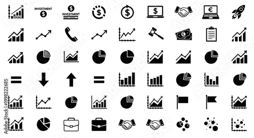 Business and finance line icons set with Business icons. Business and Finance web icons in line style. Money, bank