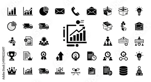 Business and finance line icons set with Business icons. Business and Finance web icons in line style. Money, bank