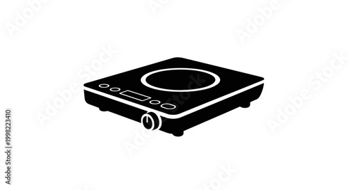 Electric stove top silhouette high quality professional detailed