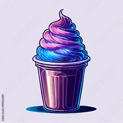 ネオンのソフトクリームの素材