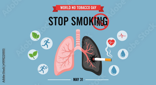World No Tobacco Day Stop Smoking Campaign.