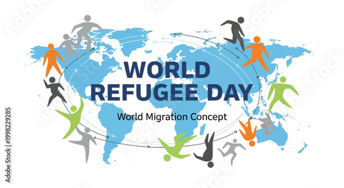 World Refugee Day awareness campaign logo.