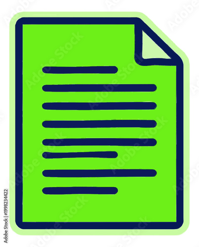 Document Text Page Icon Vector Design for Information Display