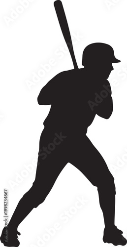 silhouette of a man with a baseball bat