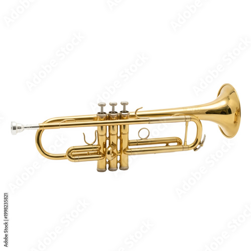 trumpet isolated on white
