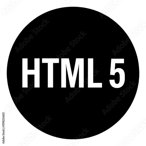 Html5 Technology Standard Flat Vector Icon Design