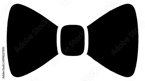 Minimalist Bowtie Line Art Icon Outline Design