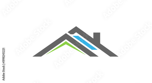 Abstract house roof logo design