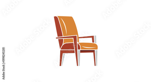 Modern armchair illustration on a white background.