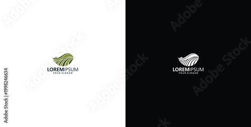 vector logo design wave logo and agriculture logo