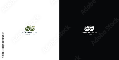 vector logo design wave logo and agriculture logo