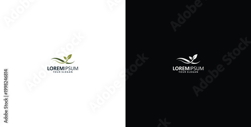 vector logo design wave logo and agriculture logo