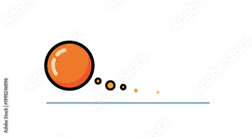 The orange ball bounces energetically on the ground outside.