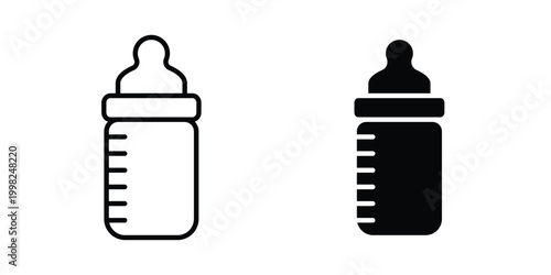 Bild auf Leinwand Baby bottle icon, symbols pack for UI designs.