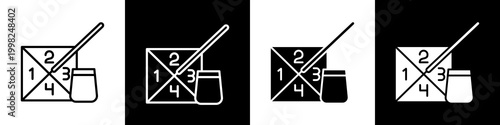 Fantan black and white icon design concept
