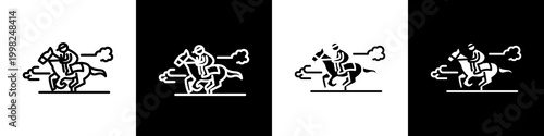  Betting black and white icon design concept
