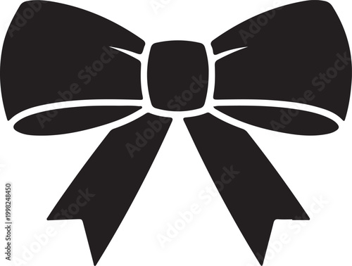 Elegant decorative bow tie design with smooth curves isolated for creative projects
