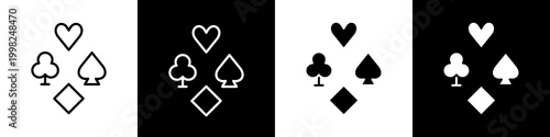 Card black and white icon design concept