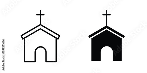 Photos Church icon, symbols pack for UI designs.