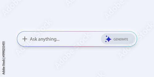 Εκτύπωση καμβά AI Input UI – Artificial Intelligence Prompt and Search Interface Bar