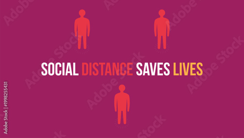 Social Distance and Stop Germs Awareness Banner