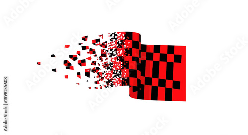 Checkered Flag Dissolving into Particles, Racing Concept