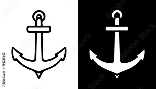 Tableau sur toile Maritime Resilience: Contrasting images of an anchor, embodying the themes of stability and the spirit of exploration