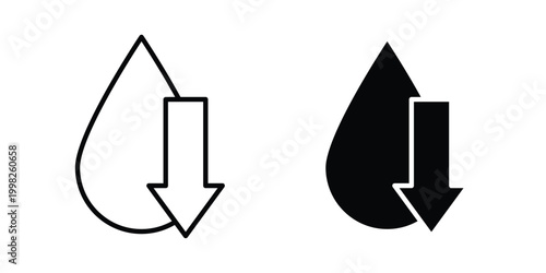 Bild auf Leinwand Low water level icon, symbols pack for UI designs.