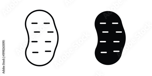 Potato icon, symbols pack for UI designs.