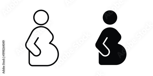 Pregnancy icon, symbols pack for UI designs.