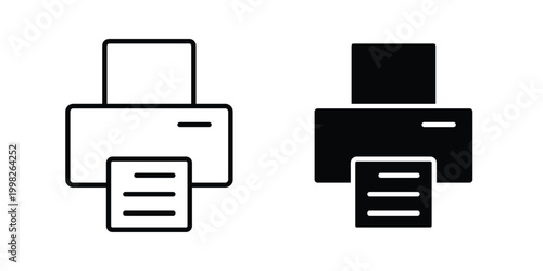 Printer icon, symbols pack for UI designs.
